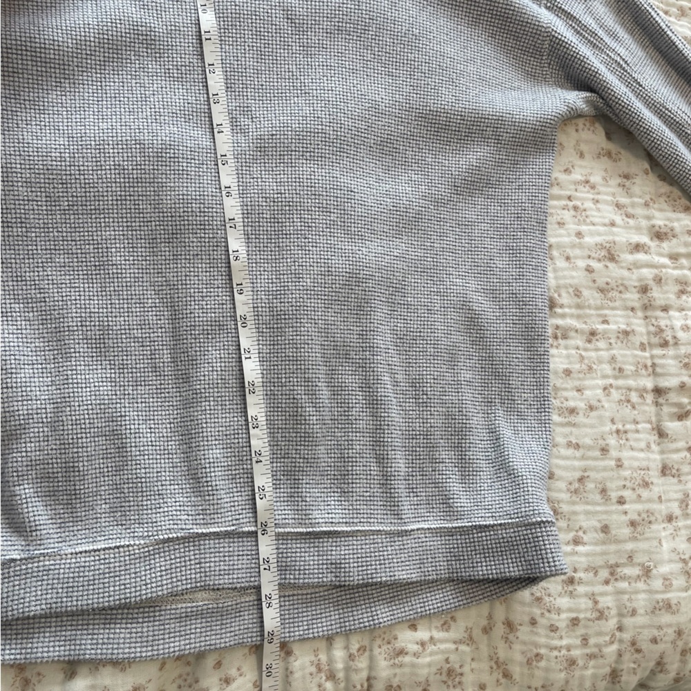 aerie Navy blue and white Waffle Crewneck Sweater - Picture 6 of 7